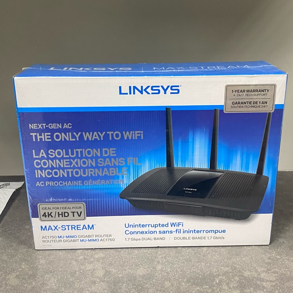 Linksys: MAX-STREAM AC1750 MU-MIMO GIGABIT WI-FI ROUTER BNIB